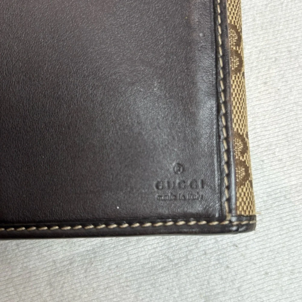 Gucci Authentic Canvas and Leather Wallet